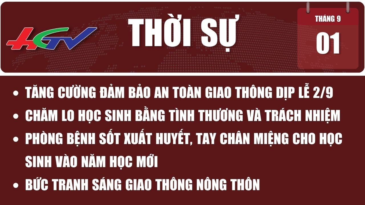 Thời sự Hậu Giang 01/9/2023 | Truyền hình Hậu Giang