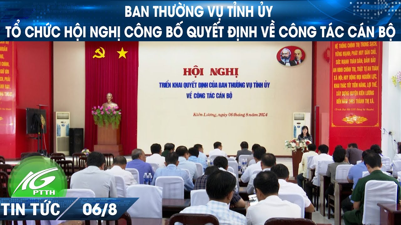 Ban Thường vụ Tỉnh ủy tổ chức hội nghị công bố quyết định về công tác cán bộ | THKG