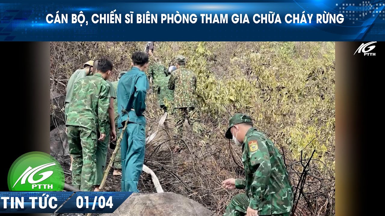 Cán bộ, chiến sĩ Biên phòng tham gia chữa cháy rừng I THKG