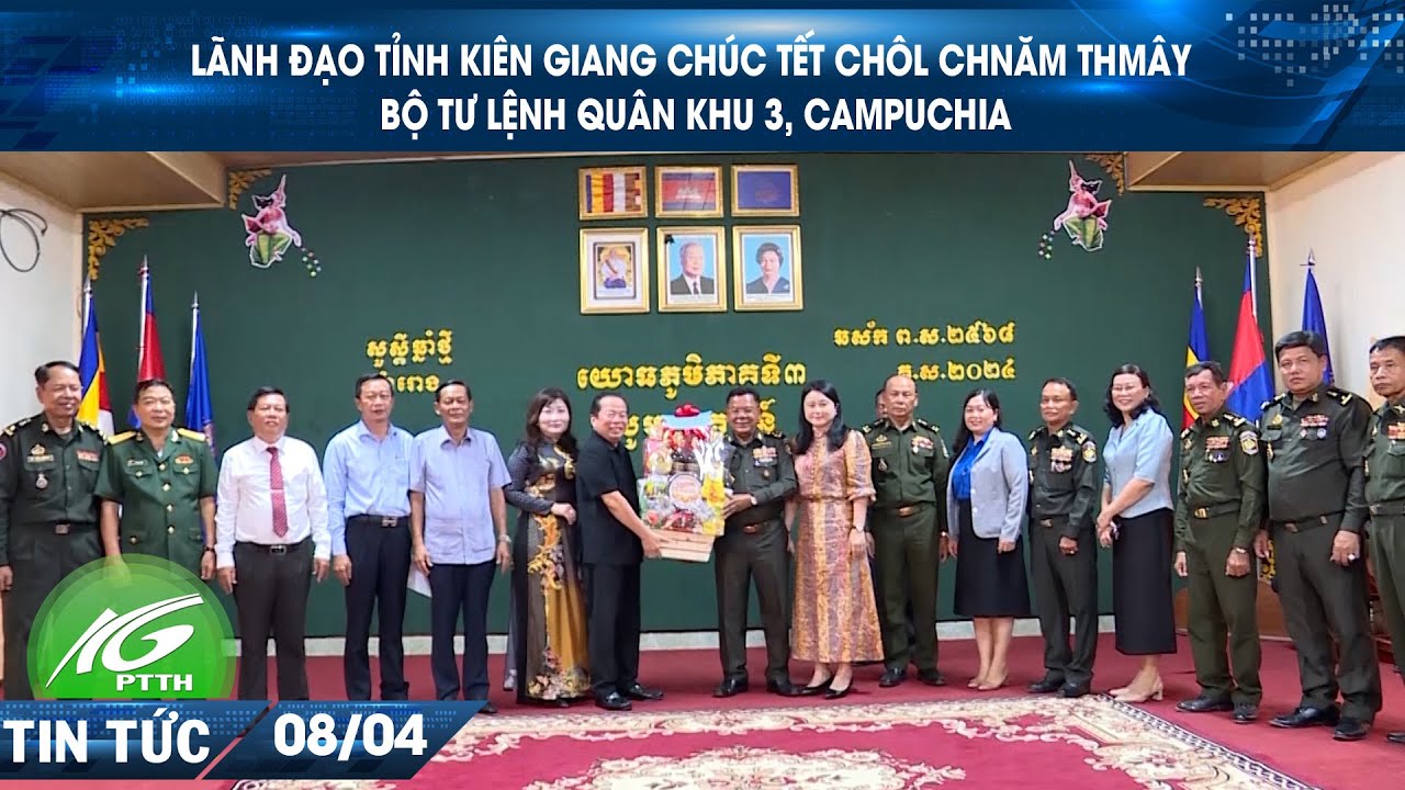 Lãnh đạo tỉnh Kiên Giang chúc tết Chôl Chnăm Thmây Bộ Tư lệnh Quân khu 3, Campuchia I THKG