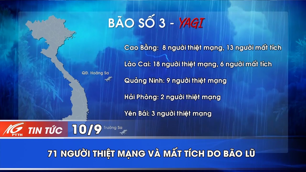 71 NGƯỜI THIỆT MẠNG VÀ MẤT TÍCH DO BÃO LŨ I THKG