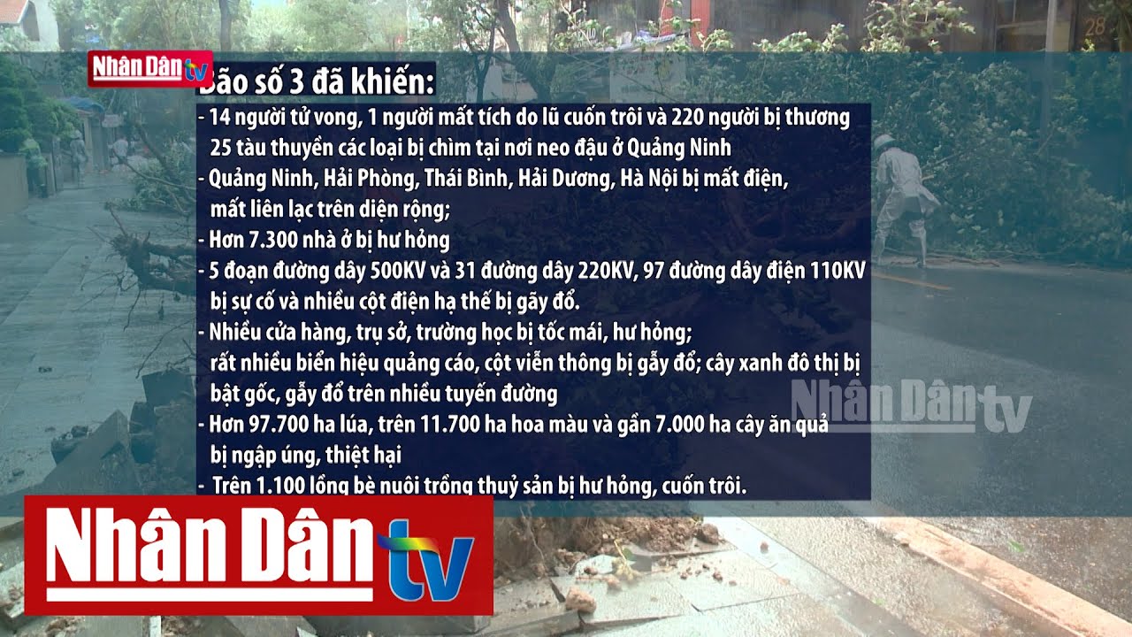 14 người tử vong do bão số 3 | Tin Bão lũ, Thiên tai tối ngày 8/9