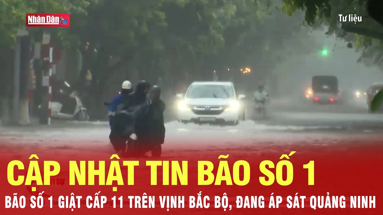 Cập nhật tin bão số 1: Bão số 1 giật cấp 11 trên vịnh Bắc Bộ, đang áp sát Quảng Ninh