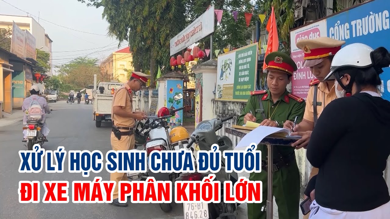 Xử lý học sinh chưa đủ tuổi đi xe máy phân khối lớn | PTQ