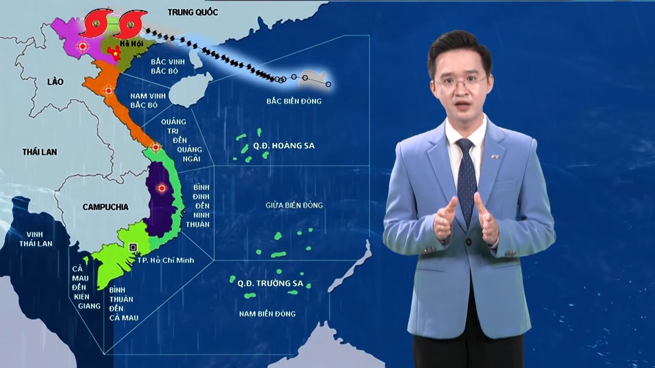 Bản tin thời tiết 18/7: Bão số 01 suy yếu thành Áp thấp nhiệt đới, miền Bắc mưa to từ chiều tối nay