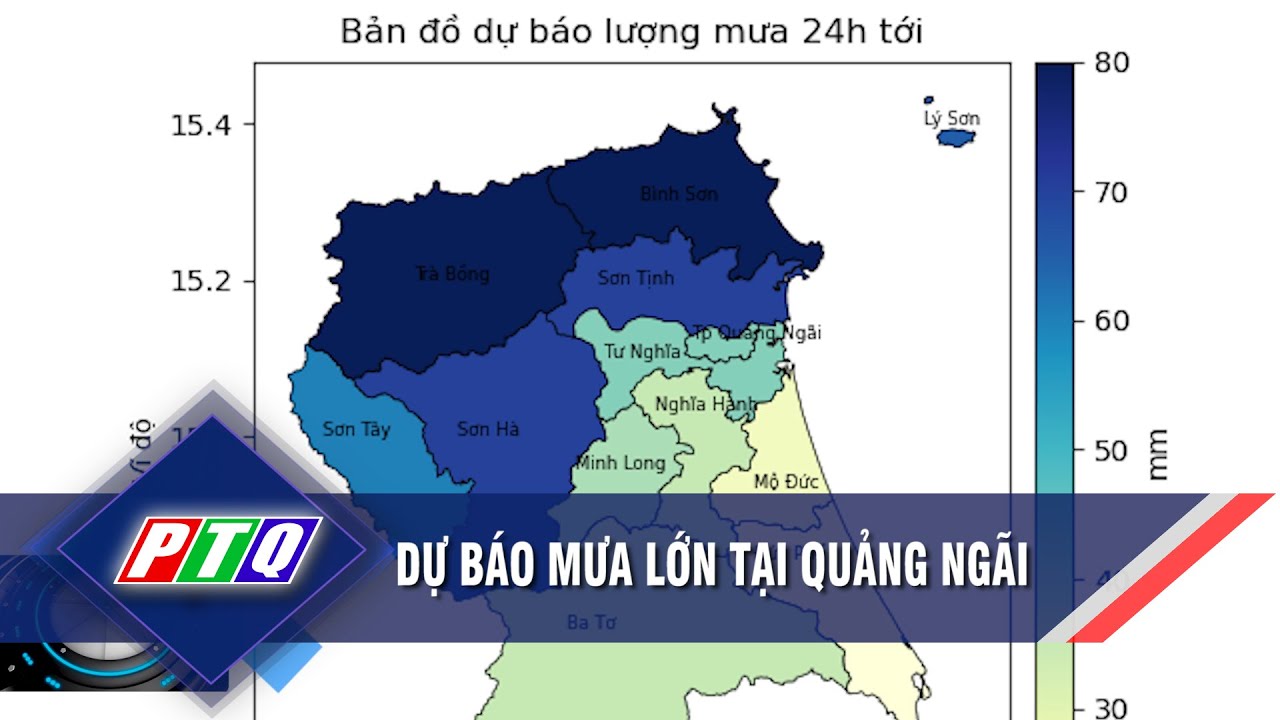 Dự báo mưa lớn tại Quảng Ngãi | PTQ