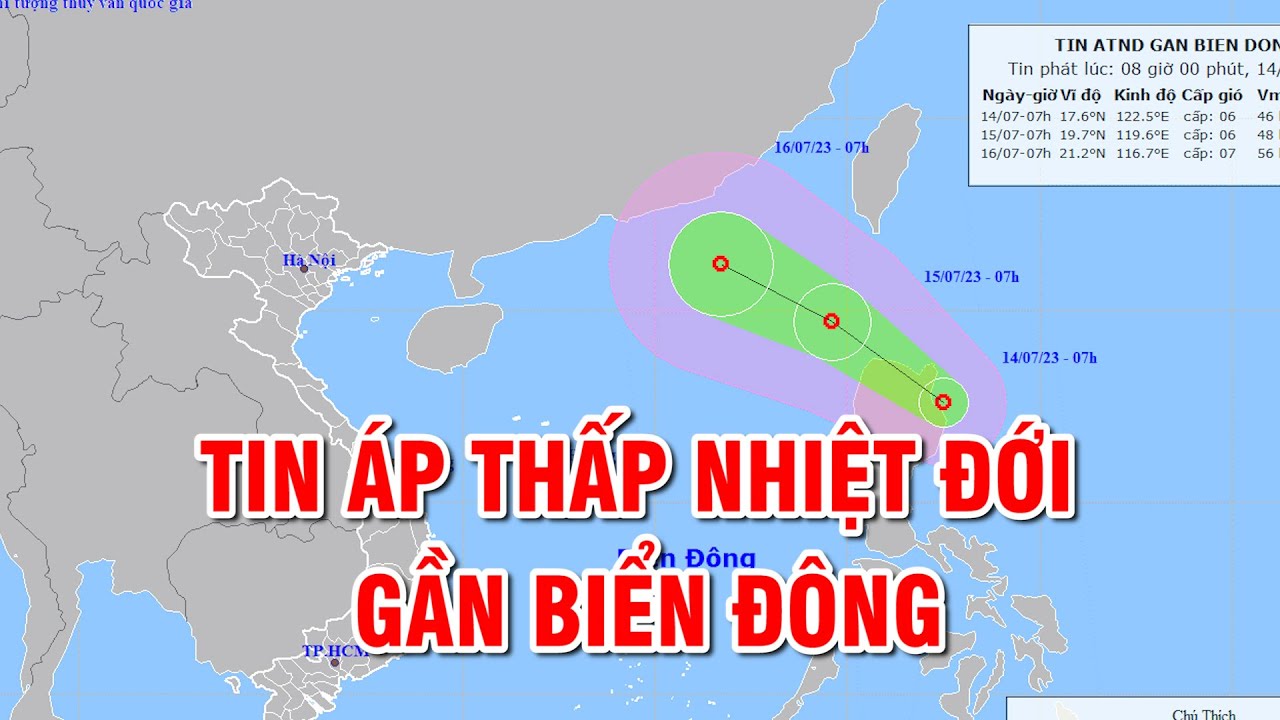 Tin áp thấp nhiệt đới gần Biển Đông | PTQ