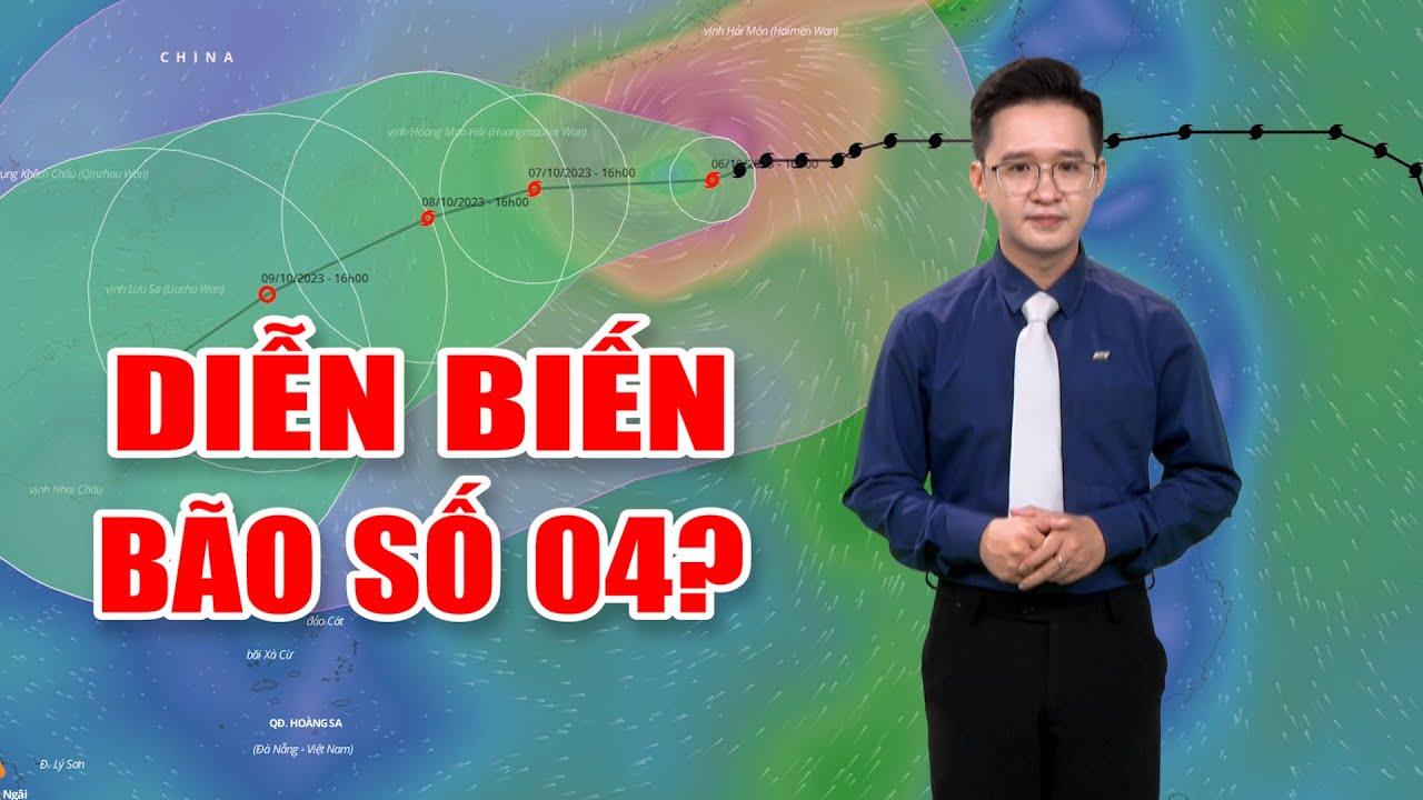 Bản tin thời tiết 06/10: Diễn biến bão số 04? | PTQ