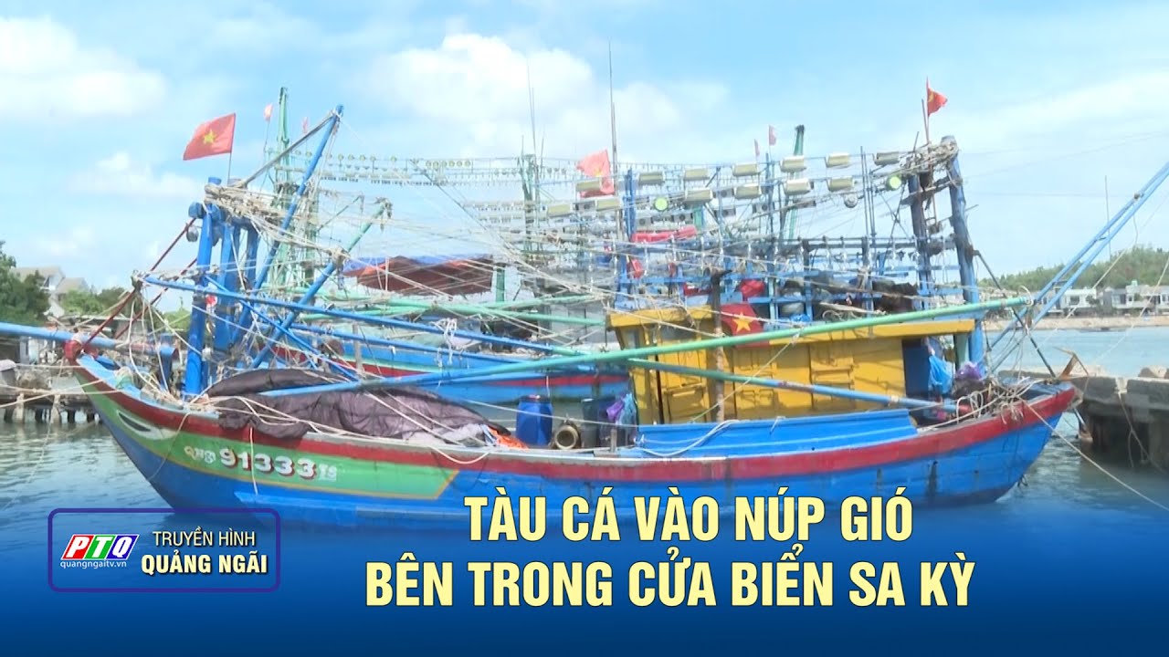 Quảng Ngãi: Tàu cá vào núp gió bên trong cửa biển Sa Kỳ  | PTQ