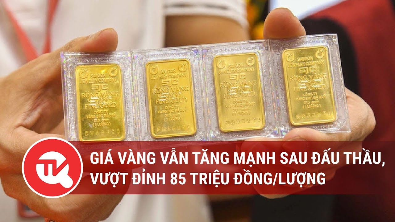 Giá vàng vẫn tăng mạnh sau đấu thầu, vượt đỉnh 85 triệu đồng/lượng | Truyền hình Quốc hội Việt Nam