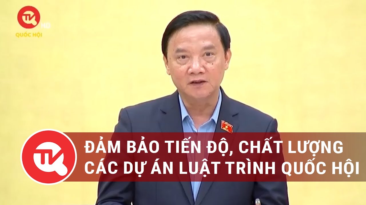 Đảm bảo tiến độ, chất lượng các dự án luật trình Quốc hội | Truyền hình Quốc hội Việt Nam