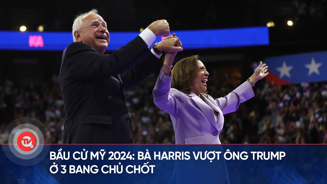 Bầu cử Mỹ 2024: Bà Harris vượt ông Trump ở 3 bang chủ chốt | Truyền hình Quốc hội Việt Nam