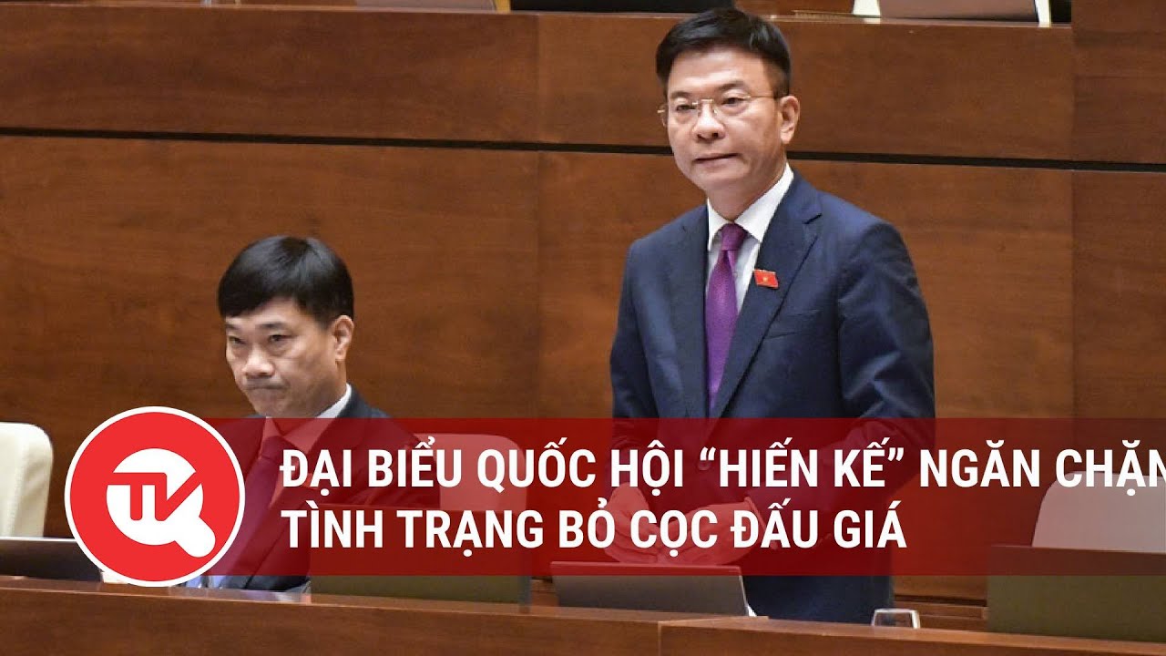 Đại biểu Quốc hội “hiến kế” ngăn chặn tình trạng bỏ cọc đấu giá | Truyền hình Quốc hội Việt Nam