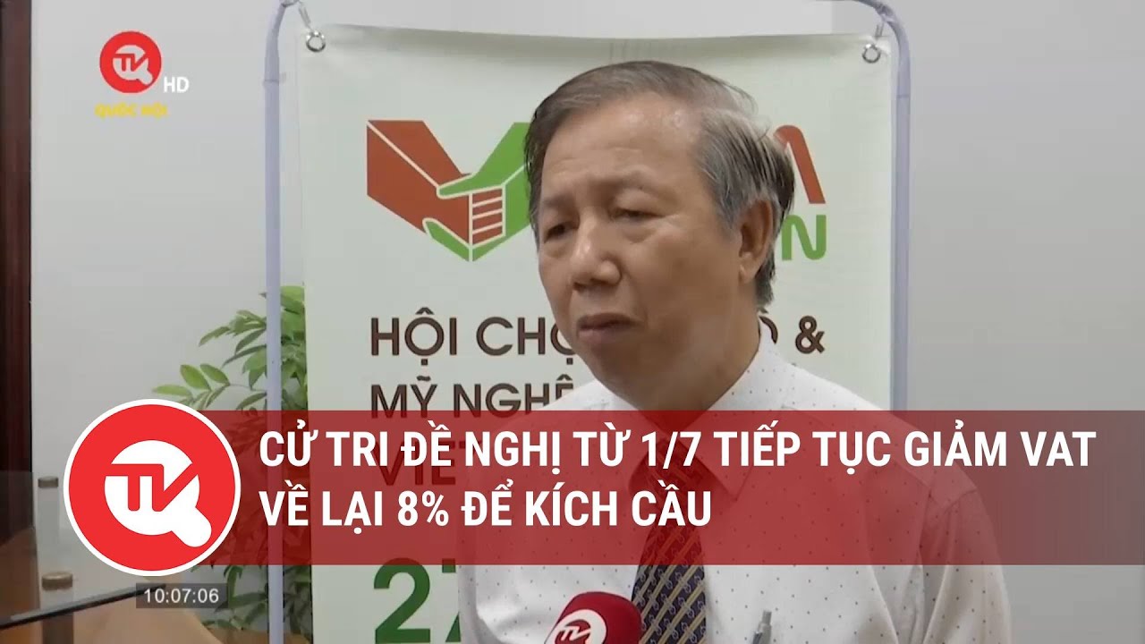 Cử tri đề nghị từ 1/7 tiếp tục giảm VAT về lại 8% để kích cầu | Truyền hình Quốc hội Việt Nam