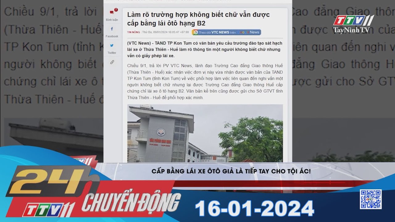 24h Chuyển động 16-01-2024 | Tin tức hôm nay | TayNinhTV