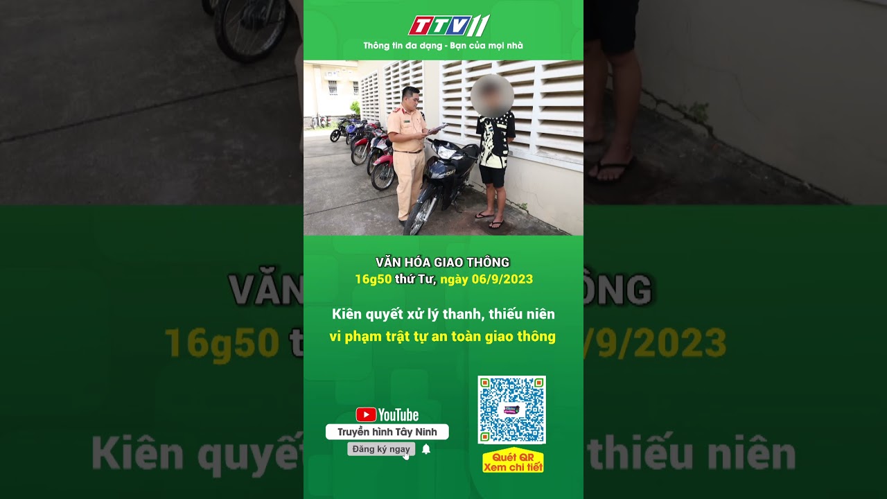 Kiên quyết xử lý thanh, thiếu niên vi phạm trật tự ATGT #shortvideo #shorts  #ttv11 #tayninhtv