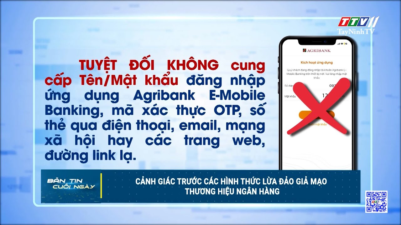 Cảnh giác trước các hình thức l,ừ,a đ,ả,o gi,ả m,,ạo thương hiệu ngân hàng | TayNinhTV