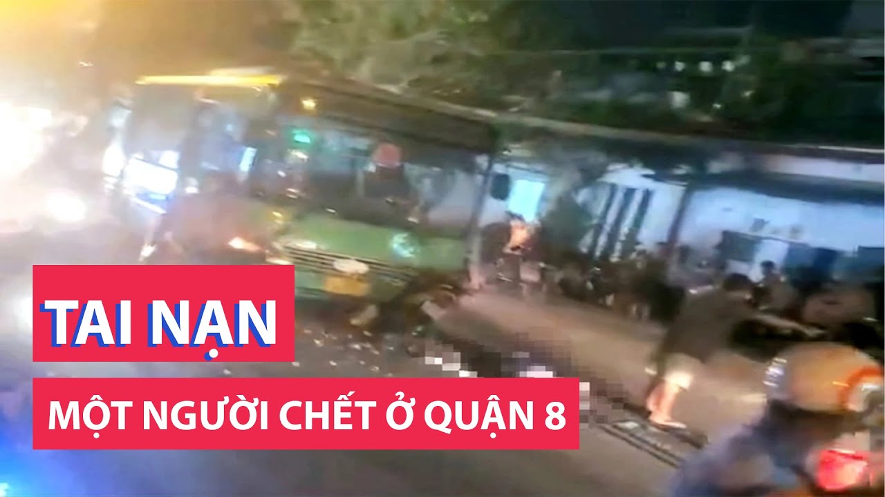 Tai nạn giữa xe máy và xe buýt ở quận 8, một người chết