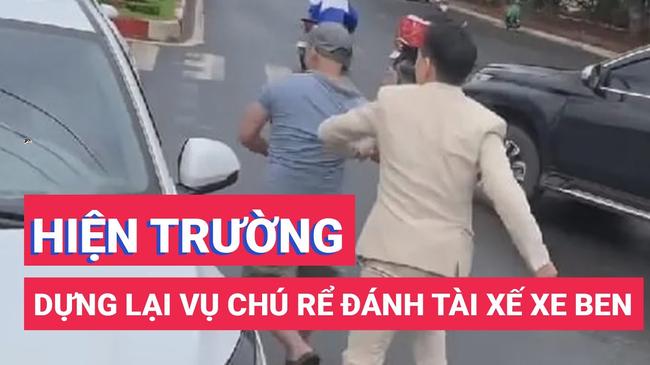 Công an dựng hiện trường vụ chú rể đuổi đánh tài xế xe ben