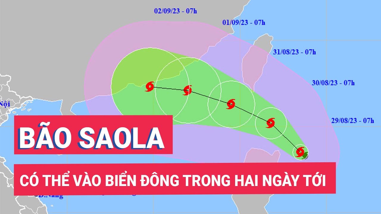 Bão Saola có thể vào Biển Đông trong hai ngày tớI