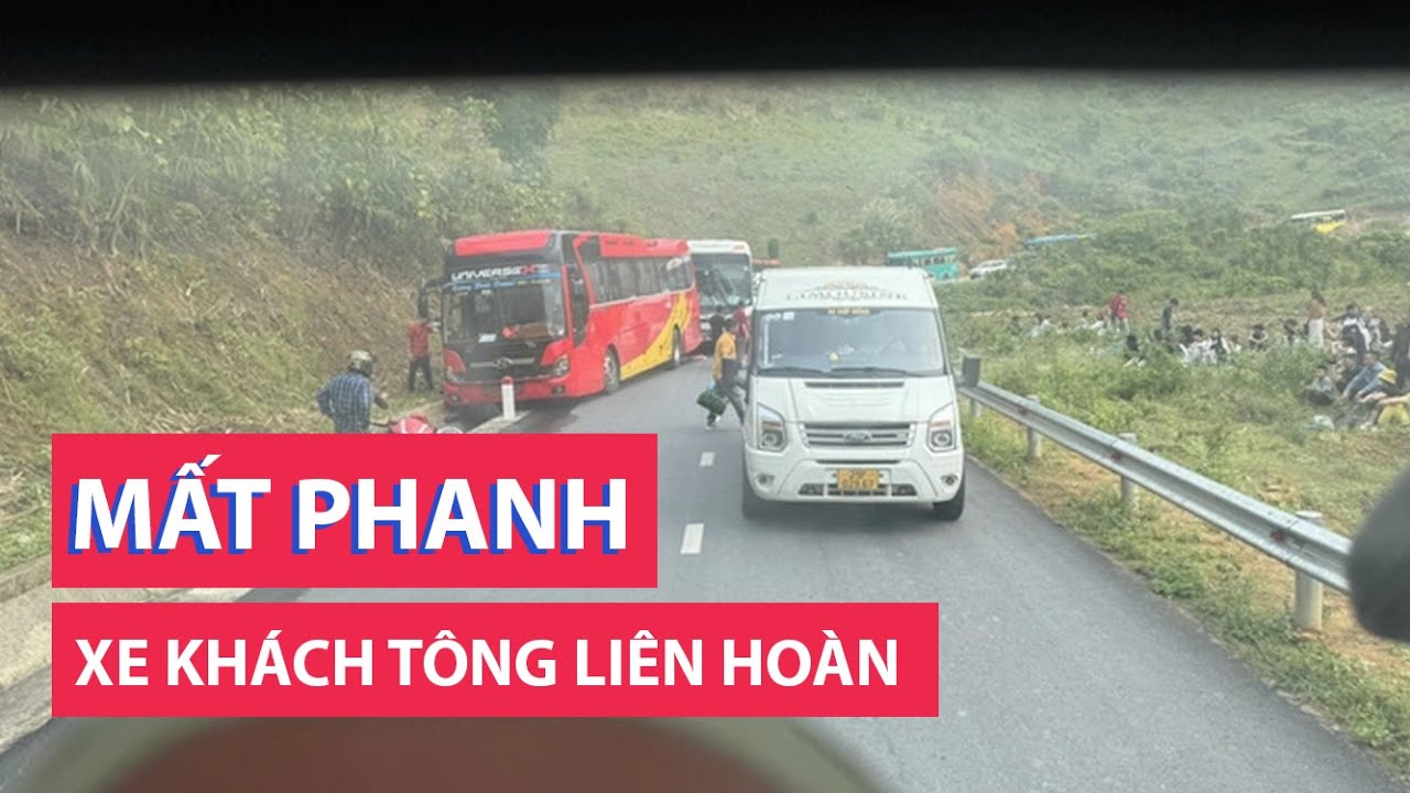 Xe khách mất phanh, tông liên hoàn khi xuống đèo Sa Pa, một hành khách tử vong