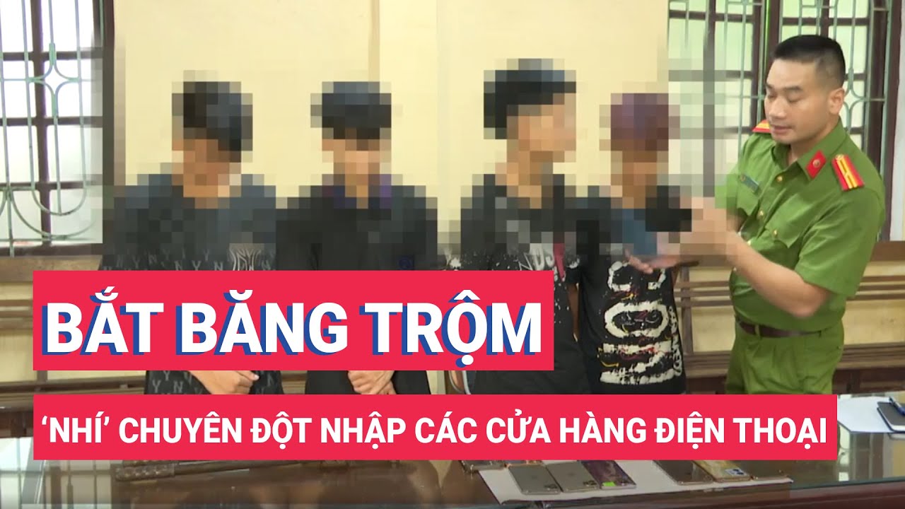 Bắt băng trộm 'nhí' chuyên đột nhập các cửa hàng điện thoại