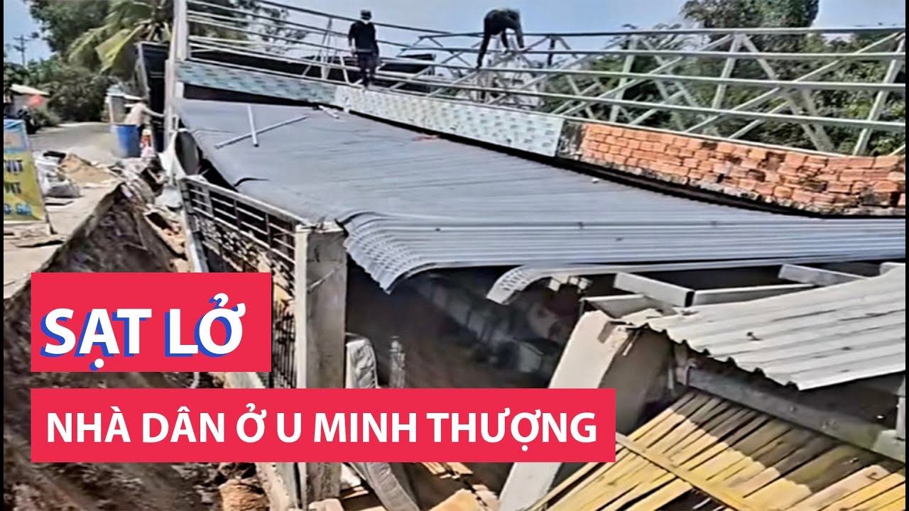 Hàng trăm điểm sạt lở, nhà dân và cả ô tô ở U Minh Thượng bị sụt xuống kênh