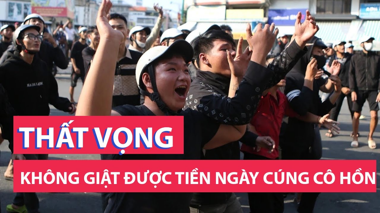 Hàng trăm thanh niên thất vọng ra về vì không giật được tiền ngày cúng cô hồn