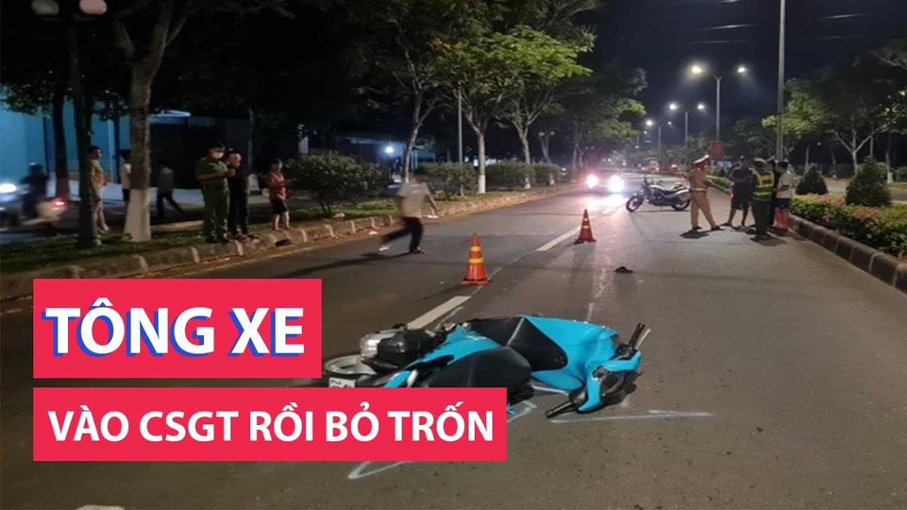 Bắt thanh niên tông xe máy vào cảnh sát giao thông rồi bỏ trốn