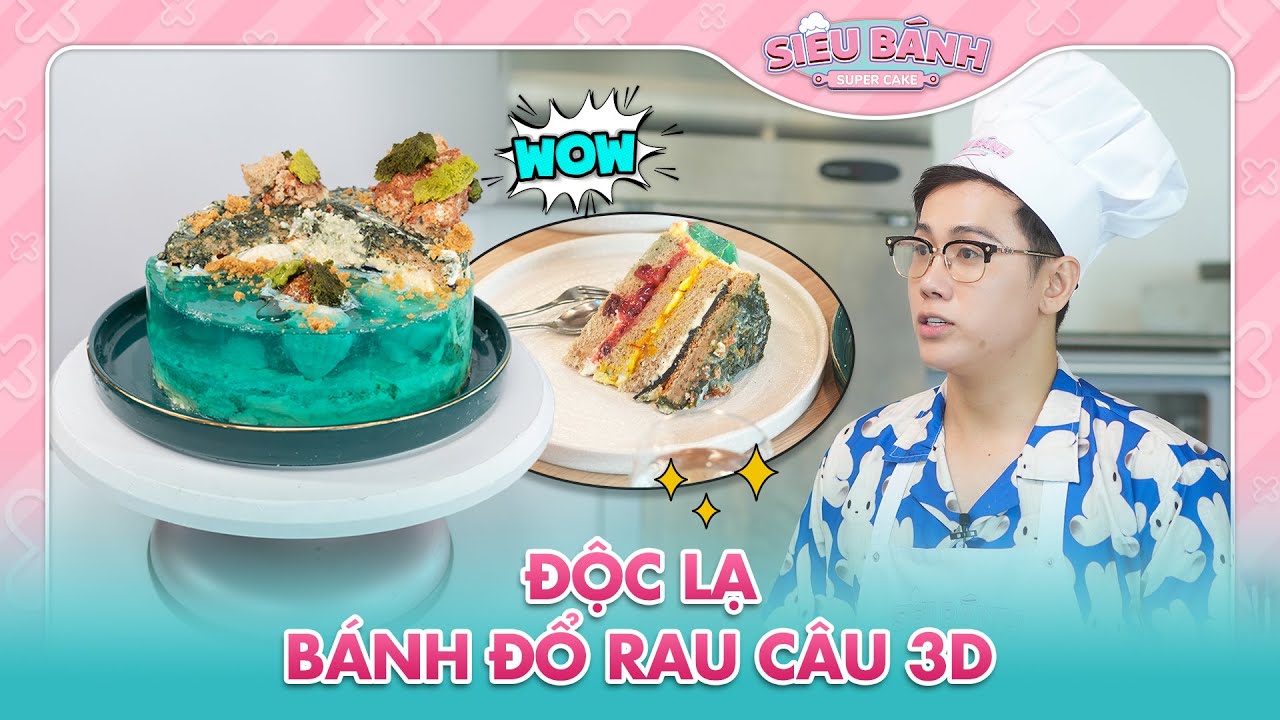 Độc lạ bánh rau câu 3D kết hợp bánh ngọt và cái kết không tưởng | Super Cake