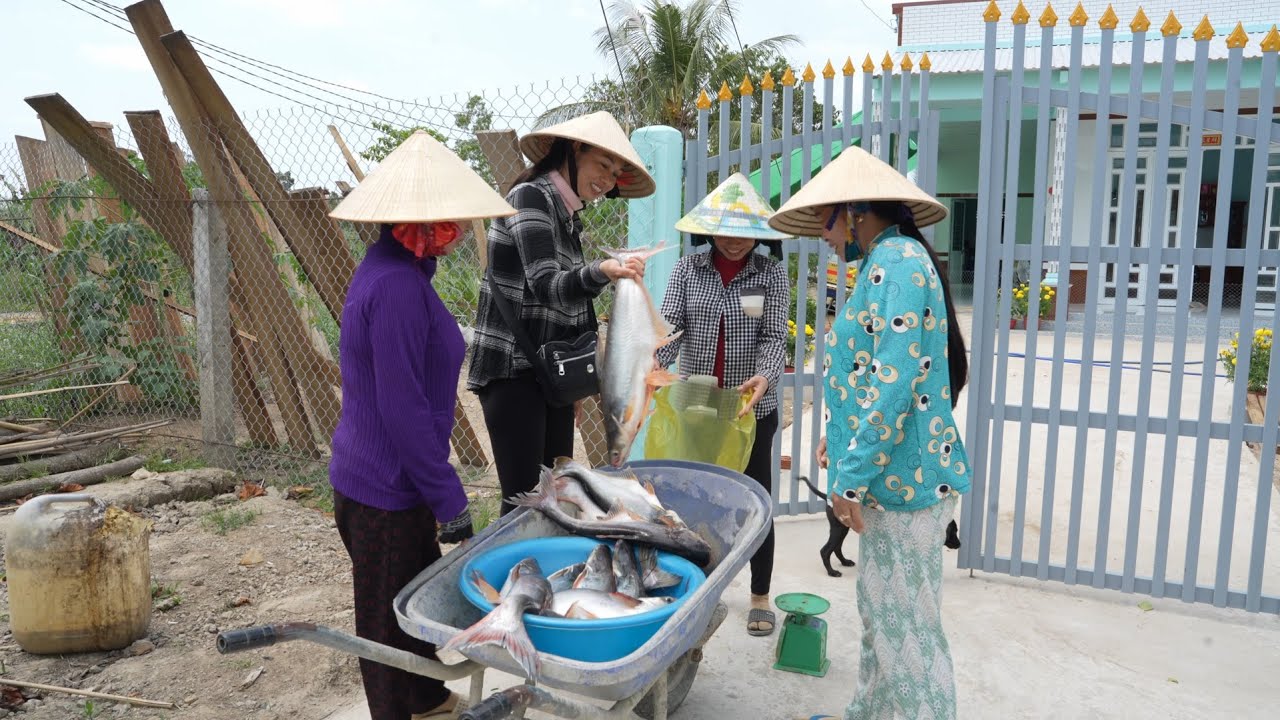 1150 / Giăng câu trúng cá mấy chị em đem đi bán