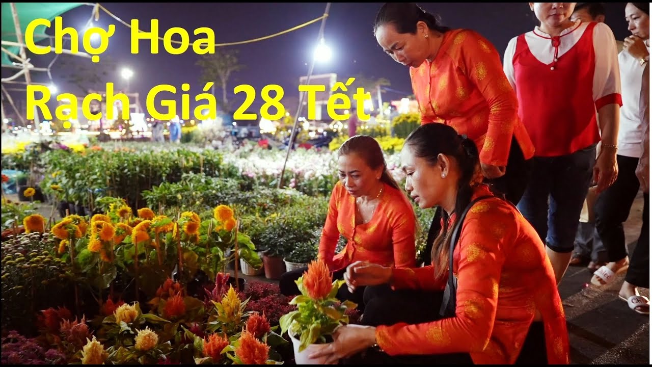 1141 / Chợ hoa thành phố Rạch Giá ngày 28 Tết