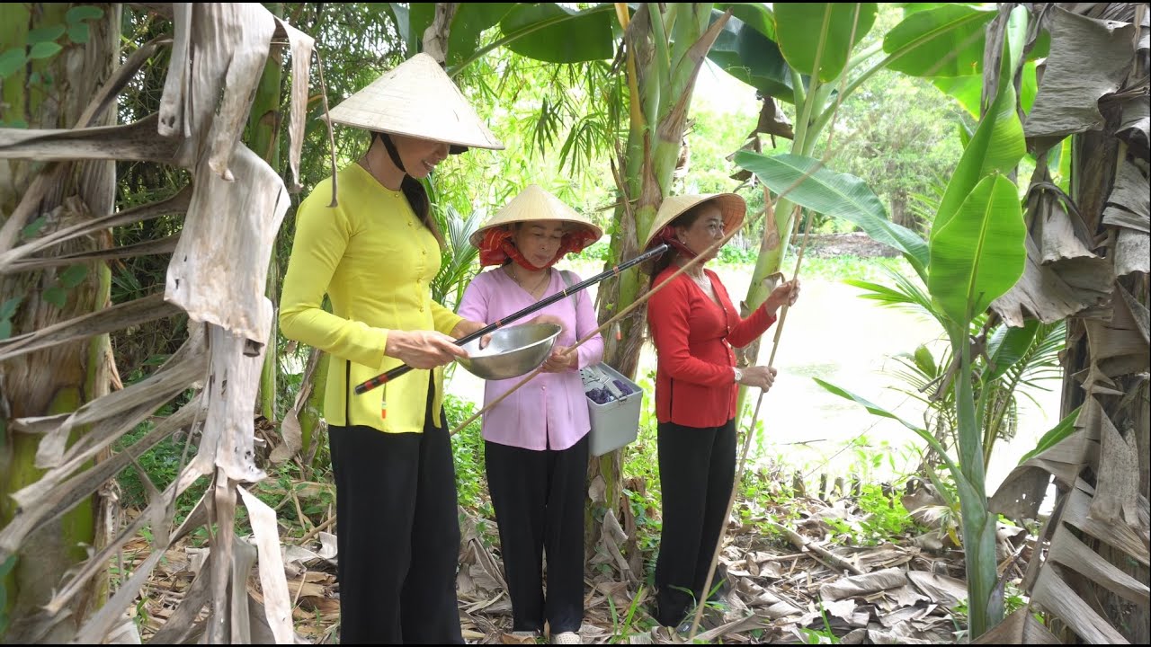 1155 / Theo bến sông nhà câu cá rô đồng