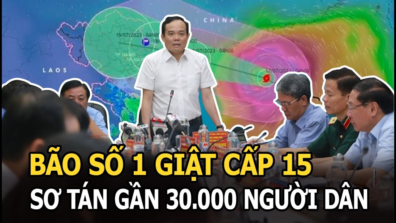 Bão số 1 giật cấp 15 vào ven biển Quảng Ninh - Hải Phòng, sơ tán gần 30.000 người dân