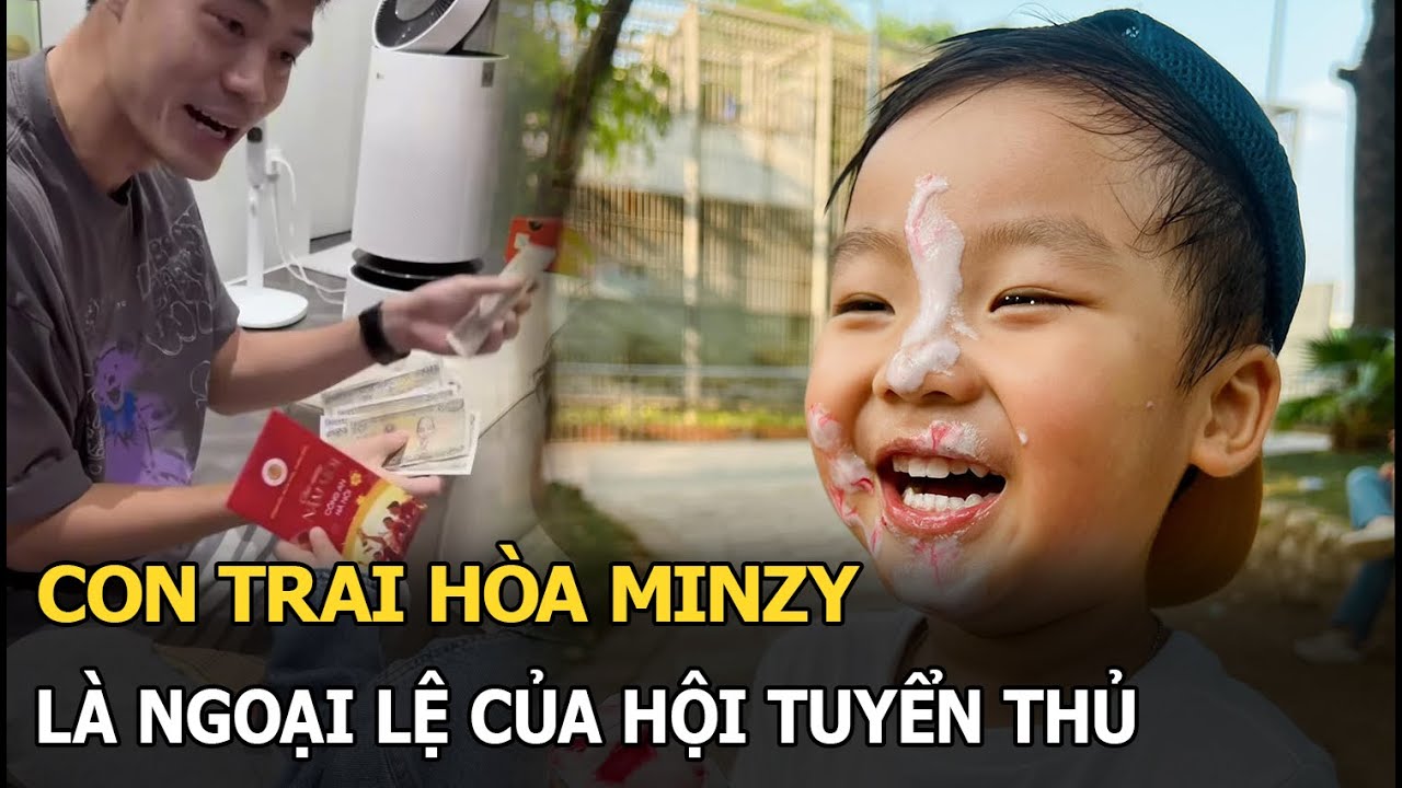 Con trai Hòa Minzy là ngoại lệ của hội tuyển thủ