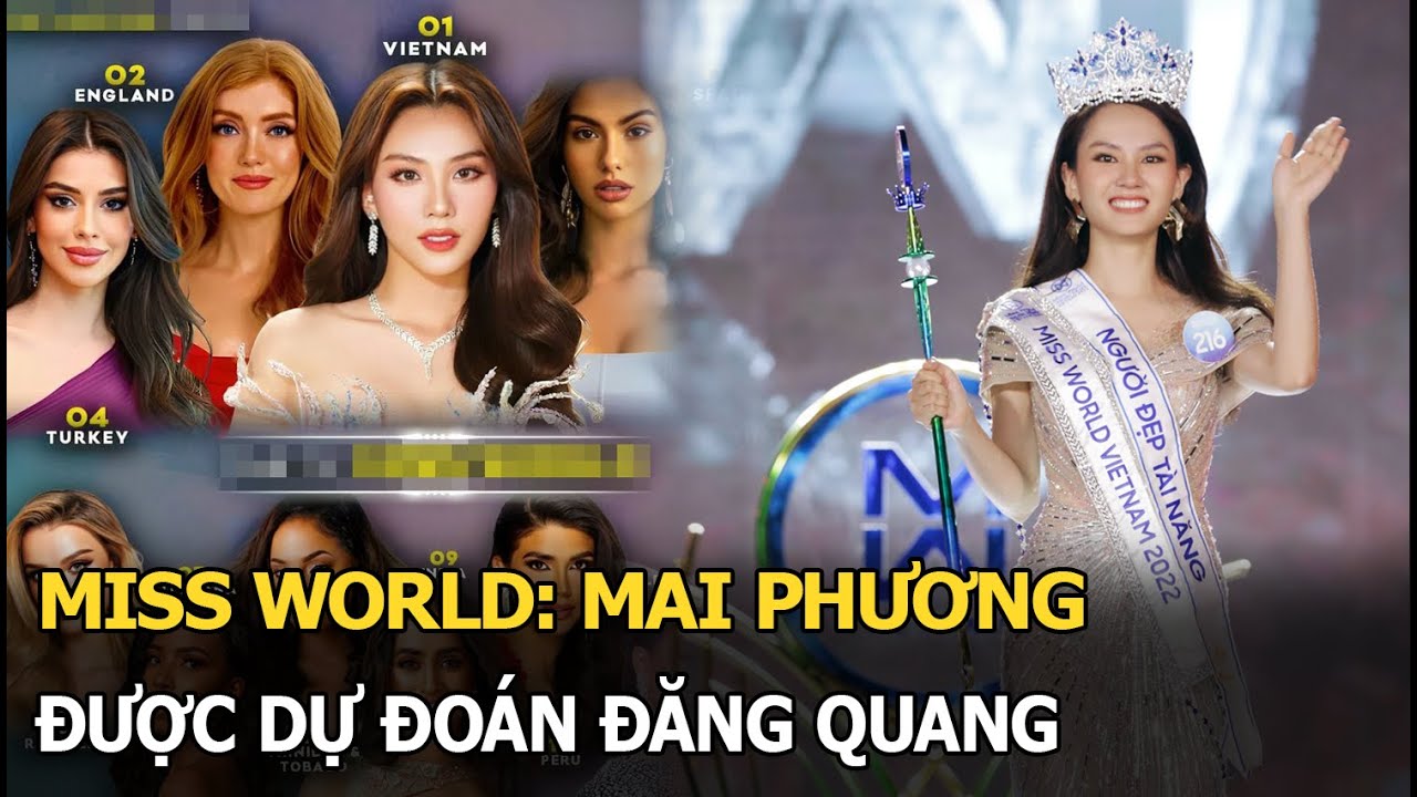 Miss World: Mai Phương được dự đoán đăng quang