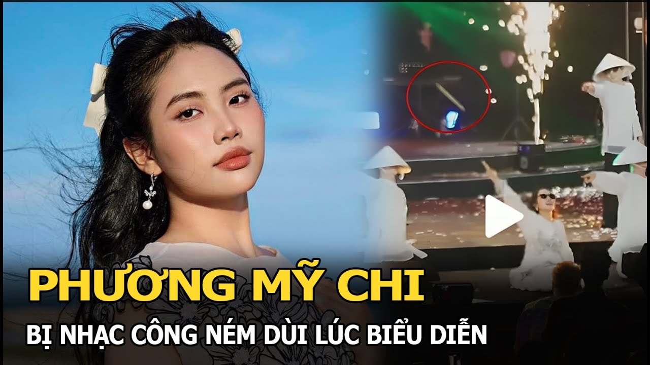 Phương Mỹ Chi bị nhạc công ném dùi lúc biểu diễn