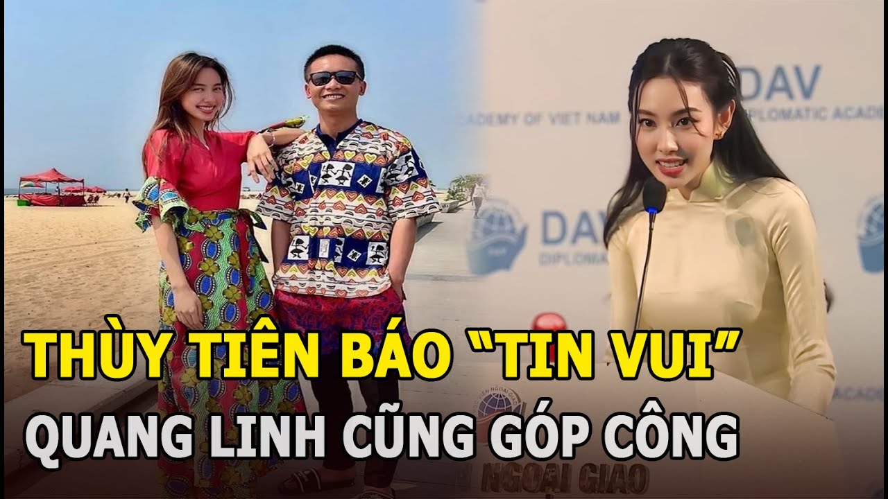 Thùy Tiên báo "tin vui", Quang Linh cũng góp công