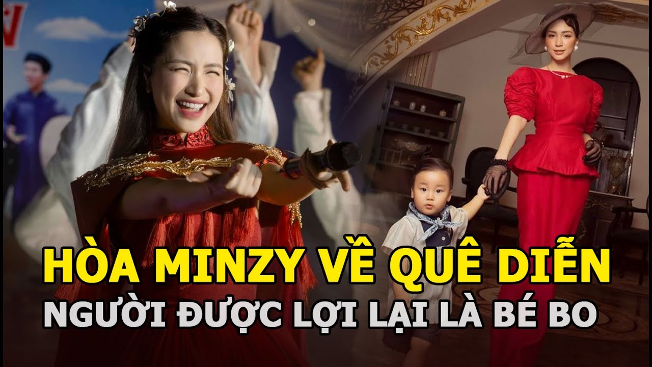 Hòa Minzy về quê diễn, người được lợi lại là bé Bo