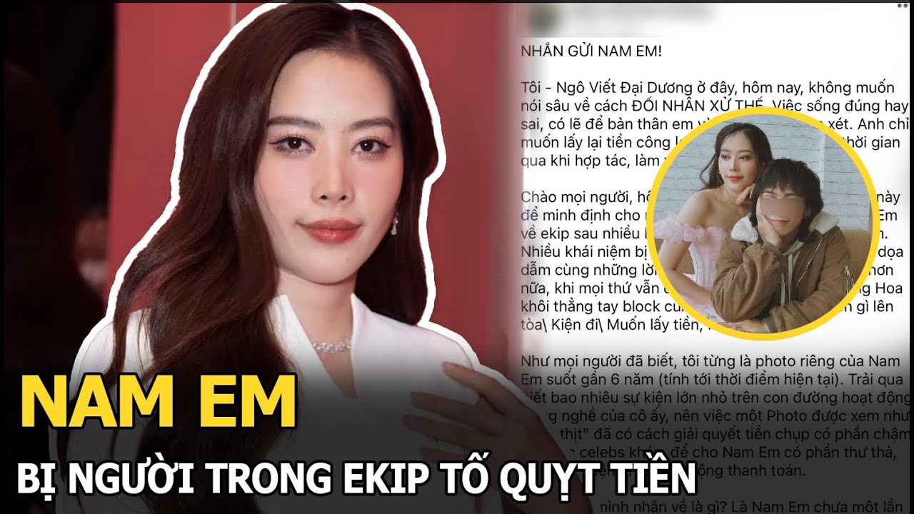 Nam Em bị người trong ekip tố quỵt tiền, nợ dai còn thách thức, đáp trả dằn mặt khiến CĐM sốc ngang