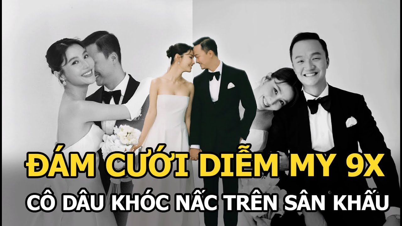 Đám cưới Diễm My 9X: Cô dâu khóc nấc trên sân khấu, bụng bị soi vì bị đồn có tin vui với chồng