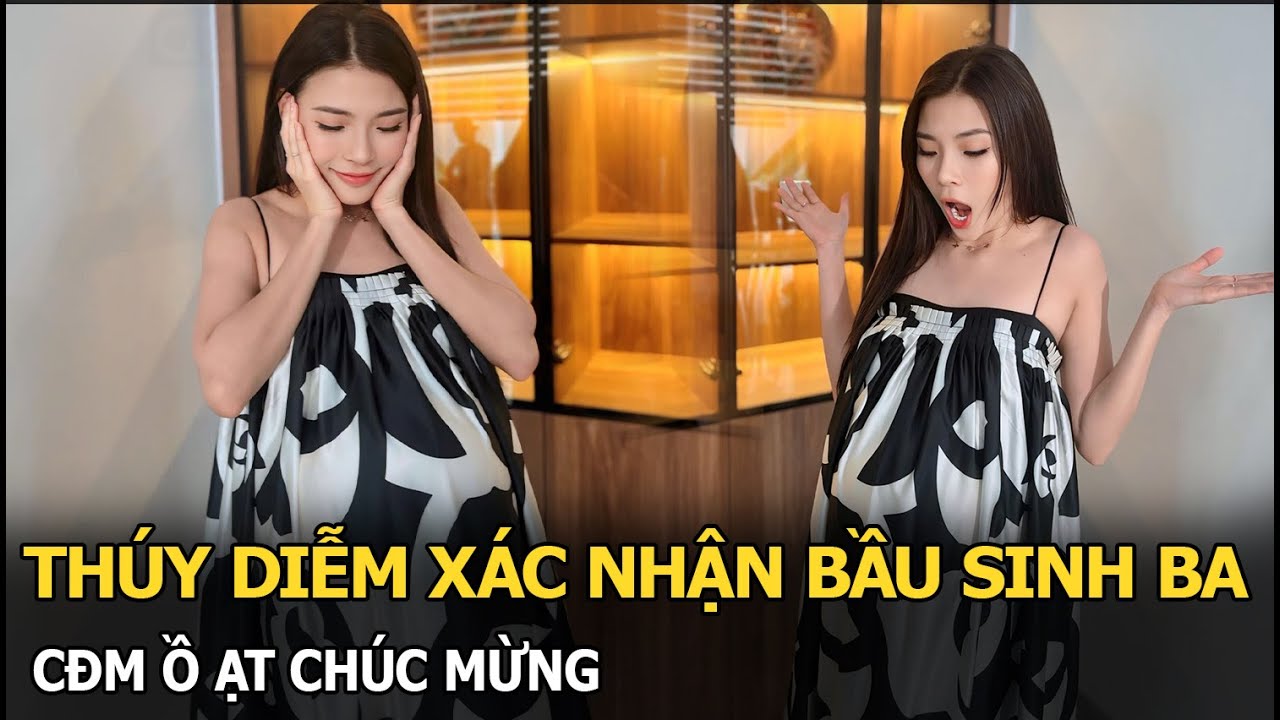 Thúy Diễm xác nhận bầu sinh ba, CĐM ồ ạt chúc mừng