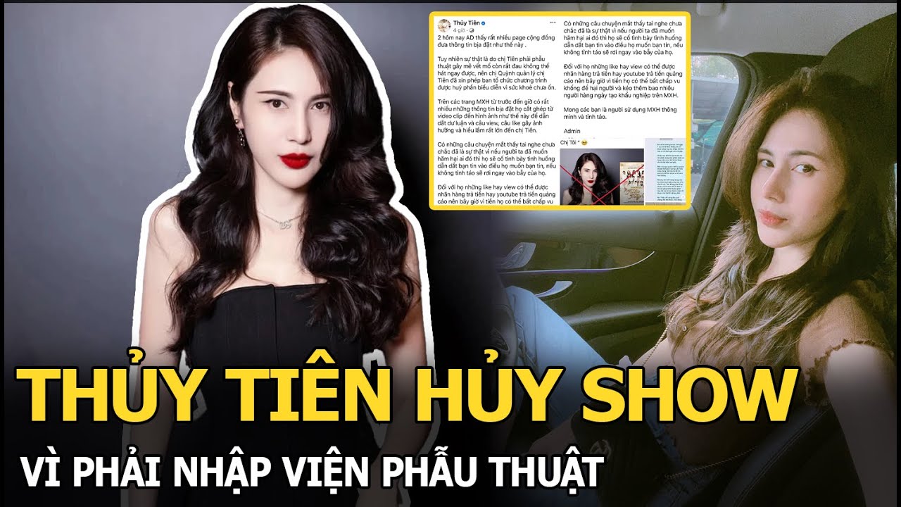 Thủy Tiên hủy show vì nhập viện phẫu thuật, bức xúc nói về ồn ào livestream bán hàng