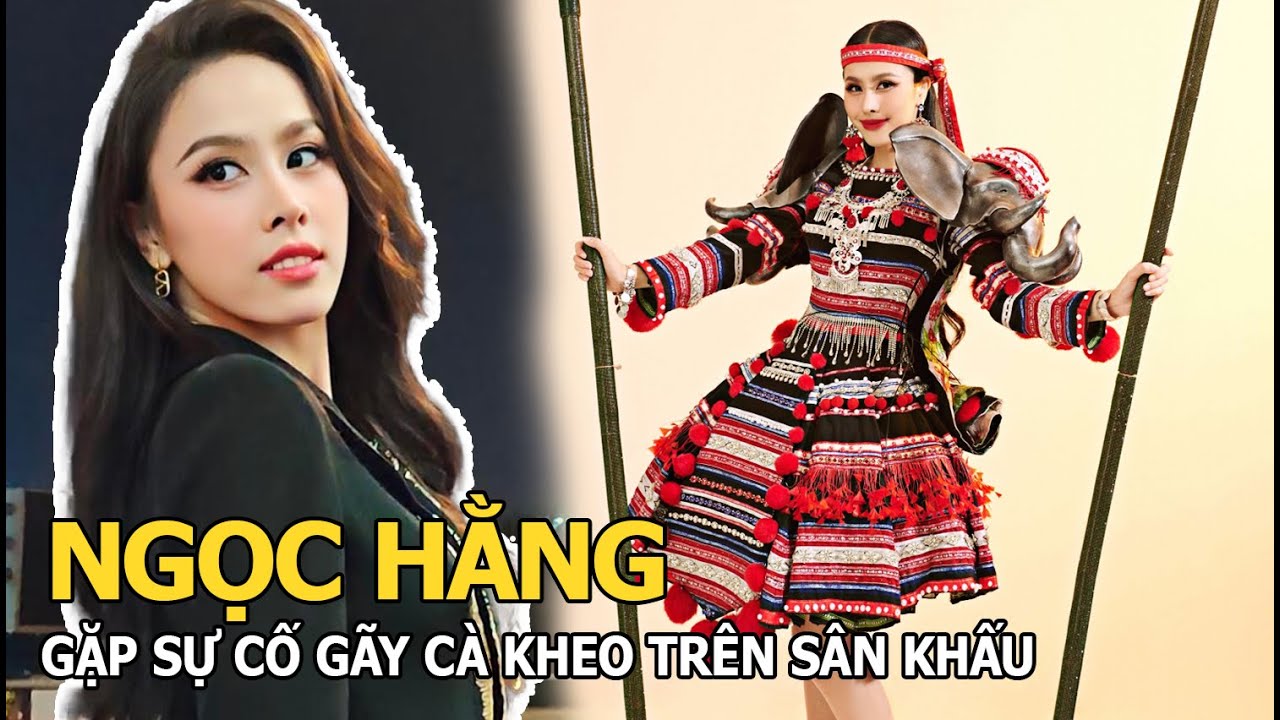 Ngọc Hằng gặp sự cố thót tim ở Miss Intercontinental, cà kheo gãy làm đôi tại đêm Trang phục Dân tộc