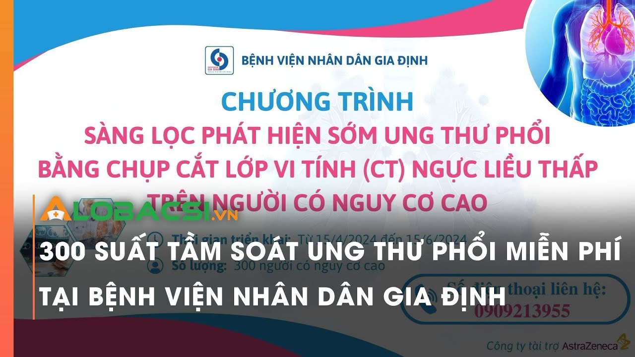 300 suất tầm soát ung thư phổi miễn phí tại Bệnh viện Nhân dân Gia Định