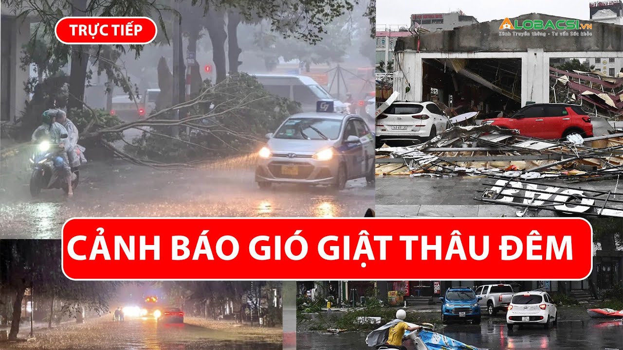 🔴 [TRỰC TIẾP] Bão Yagi đổ bộ, cảnh báo mưa dông gió giật thâu đêm