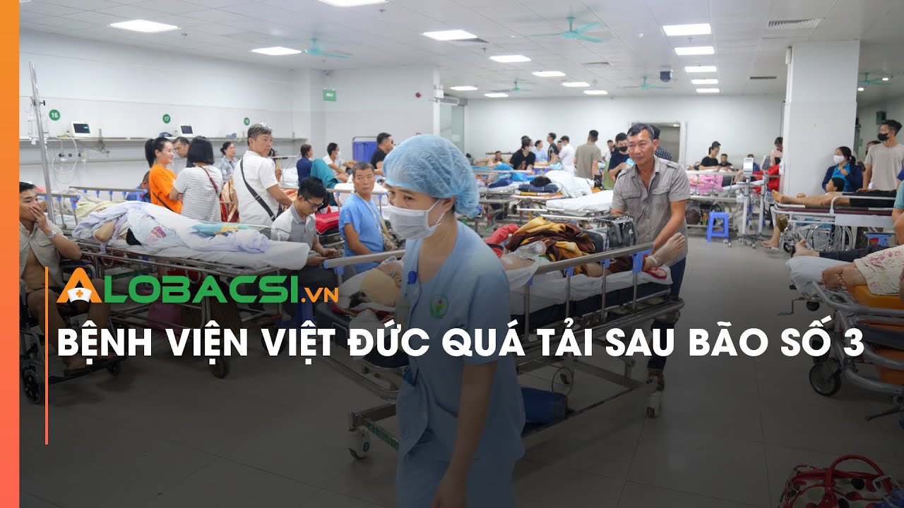 Bệnh viện Việt Đức quá tải sau bão số 3