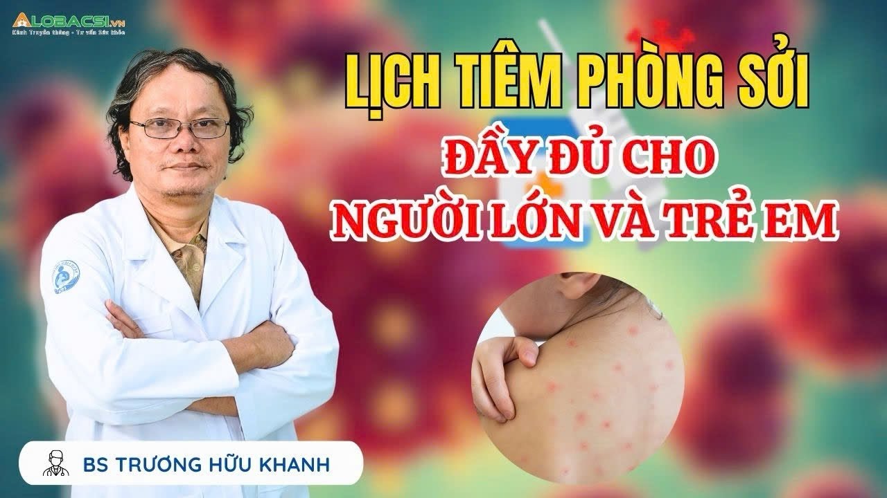 LỊCH TIÊM PHÒNG SỞI ĐẦY ĐỦ CHO NGƯỜI LỚN VÀ TRẺ EM | BS TRƯƠNG HỮU KHANH | VIDEO ALOBACSI