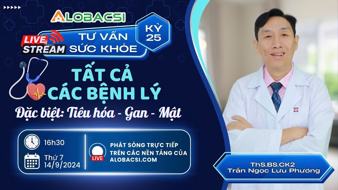 🔴Số 25 | Tư vấn tất cả các bệnh lý, đặc biệt Tiêu hoá Gan - Mật... | ThS.BS.CK2 Trần Ngọc Lưu Phương