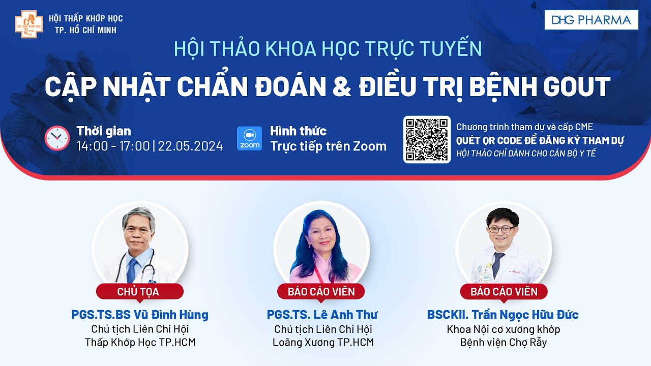 CME trực tuyến: Cập nhật chẩn đoán và điều trị bệnh gout